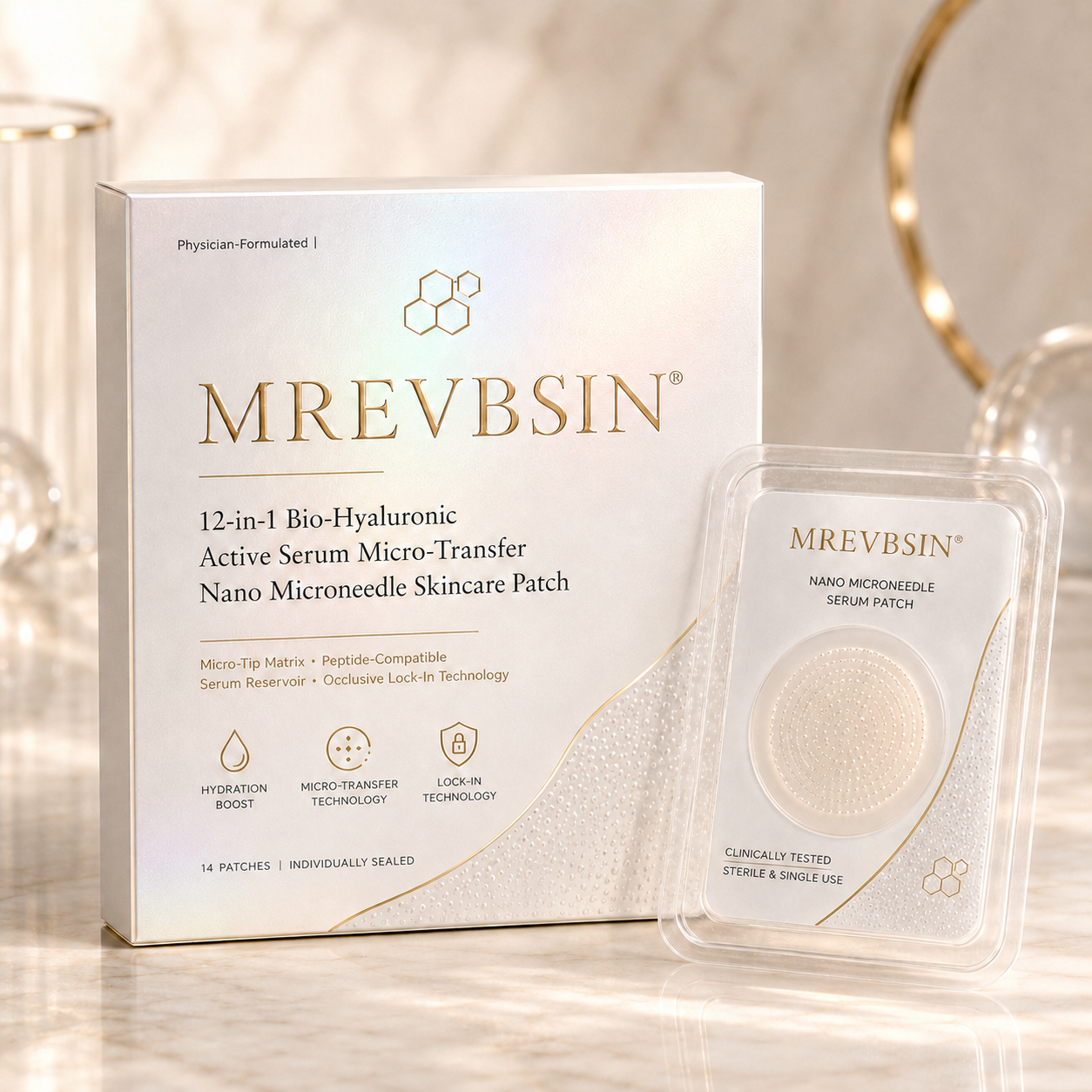 𝐏𝐡𝐲𝐬𝐢𝐜𝐢𝐚𝐧-𝐅𝐨𝐫𝐦𝐮𝐥𝐚𝐭𝐞𝐝 ✨ | 𝐌𝐑𝐄𝐕𝐁𝑺𝑰𝑵® 𝟏𝟐-𝐢𝐧-𝟏 𝐁𝐢𝐨-𝐇𝐲𝐚𝐥𝐮𝐫𝐨𝐧𝐢𝐜 𝐀𝐜𝐭𝐢𝐯𝐞 𝐒𝐞𝐫𝐮𝐦 𝐌𝐢𝐜𝐫𝐨-𝐓𝐫𝐚𝐧𝐬𝐟𝐞𝐫 × 𝐍𝐚𝐧𝐨 𝐌𝐢𝐜𝐫𝐨𝐧𝐞𝐞𝐝𝐥𝐞 𝐒𝐤𝐢𝐧𝐜𝐚𝐫𝐞 𝐏𝐚𝐭𝐜𝐡 𝐰𝐢𝐭𝐡 𝐌𝐢𝐜𝐫𝐨-𝐓𝐢𝐩 𝐌𝐚𝐭𝐫𝐢𝐱, 𝐏𝐞𝐩𝐭𝐢𝐝𝐞-𝐂𝐨𝐦𝐩𝐚𝐭𝐢𝐛𝐥𝐞 𝐒𝐞𝐫𝐮𝐦 𝐑𝐞𝐬𝐞𝐫𝐯𝐨𝐢𝐫 & 𝐎𝐜𝐜𝐥𝐮𝐬𝐢𝐯𝐞 𝐋𝐨𝐜𝐤-𝐈𝐧 𝐓𝐞𝐜𝐡𝐧𝐨𝐥𝐨𝐠𝐲